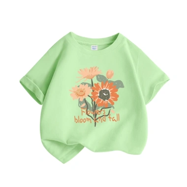 Áo thun bé gái 100% Cotton họa tiết hoa thỏ - Thời trang trẻ em, giảm còn 89.000₫ 2