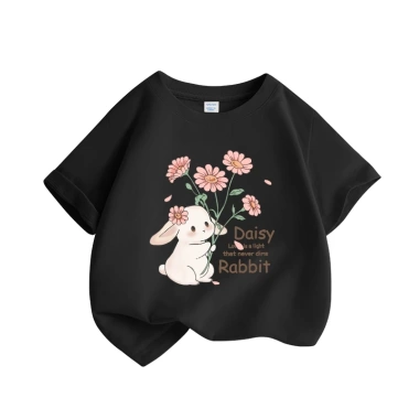 Áo thun bé gái 100% Cotton họa tiết hoa thỏ - Thời trang trẻ em, giảm còn 89.000₫ 7