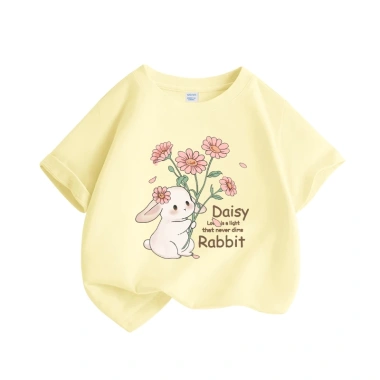 Áo thun bé gái 100% Cotton họa tiết hoa thỏ - Thời trang trẻ em, giảm còn 89.000₫ 8