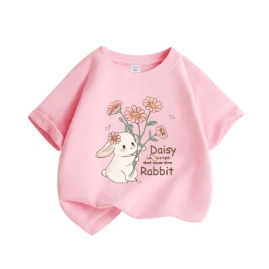 Áo thun bé gái 100% Cotton họa tiết hoa thỏ - Thời trang trẻ em, giảm còn 89.000₫ 10