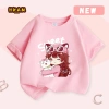 Áo thun bé gái 100% Cotton mềm mại, in hình mèo - Giá chỉ 89.000₫
