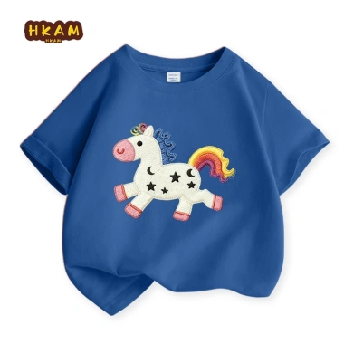 Áo thun bé gái 100% cotton mềm mại, in hình ngựa búp bê - Giá chỉ 89.000₫ 7