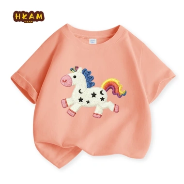 Áo thun bé gái 100% cotton mềm mại, in hình ngựa búp bê - Giá chỉ 89.000₫ 10