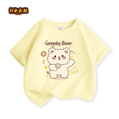Áo thun bé gái 100% Cotton mềm mại, thoáng khí, in hình gấu đáng yêu - Giá 89.000₫ 10
