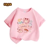 Áo thun bé gái 100% cotton mềm mại thoáng khí, in hình gấu Graffiti thời trang trẻ em 9
