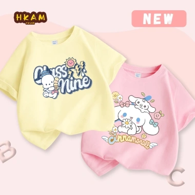 Áo thun bé gái 100% cotton mềm mại, thoáng khí, in Sanrio - Giá chỉ 89.000đ