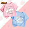 Áo thun bé gái 100% Cotton mùa hè, ngắn tay in hình thỏ dễ thương - Giá chỉ 89.000₫