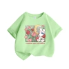 Áo thun bé gái 100% cotton ngắn tay in họa tiết thỏ, bóng hoa - Giá 89.000đ 3