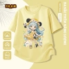 Áo thun bé gái 100% Cotton ngắn tay, mềm mại thoáng khí, giản dị, giá 85.000đ