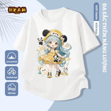 Áo thun bé gái 100% Cotton ngắn tay, mềm mại thoáng khí, giản dị, giá 85.000đ 7 Áo thun bé gái 100% Cotton ngắn tay, mềm mại thoáng khí, giản dị, giá 85.000đ 7
