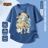Áo thun bé gái 100% Cotton ngắn tay, mềm mại thoáng khí, giản dị, giá 85.000đ 8