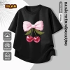 Áo thun bé gái 100% Cotton ngắn tay mềm mại thoáng khí in hình anh đào - Giá chỉ 89.000₫ 8