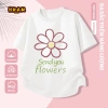 Áo thun bé gái 100% cotton ngắn tay mềm mại thoáng khí in hoa - Giá chỉ 89.000đ