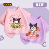 Áo thun bé gái 100% cotton ngắn tay mềm mại thoáng khí in Kuromi - Giá chỉ 89.000đ