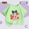 Áo thun bé gái 100% cotton ngắn tay mềm mại thoáng khí in Kuromi - Giá chỉ 89.000đ 9