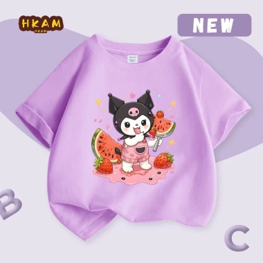 Áo thun bé gái 100% cotton ngắn tay mềm mại thoáng khí in Kuromi - Giá chỉ 89.000đ 10 Áo thun bé gái 100% cotton ngắn tay mềm mại thoáng khí in Kuromi - Giá chỉ 89.000đ 10