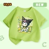 Áo thun bé gái 100% cotton ngắn tay mềm mại thoáng khí in Kuromi giá ưu đãi 89.000 7