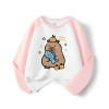 Áo Thun Bé Gái 100% Cotton Raglan Dài Tay Thời Trang Capybara In Unisex Giá 120k 3