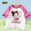 Áo Thun Bé Gái 100% Cotton Raglan Thời Trang, Thoáng Khí, Mềm Mại - Giá 129.600 VND