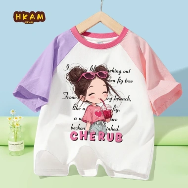 Áo Thun Bé Gái 100% Cotton Raglan Thời Trang, Thoáng Khí, Mềm Mại - Giá 129.600 VND 4 Áo Thun Bé Gái 100% Cotton Raglan Thời Trang, Thoáng Khí, Mềm Mại - Giá 129.600 VND 4