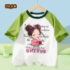 Áo Thun Bé Gái 100% Cotton Raglan Thời Trang, Thoáng Khí, Mềm Mại - Giá 129.600 VND 5