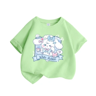 Áo thun bé gái 100% cotton thời trang giản dị, in hình thỏ đáng yêu, ngắn tay - Giá chỉ 85.000₫ 3 Áo thun bé gái 100% cotton thời trang giản dị, in hình thỏ đáng yêu, ngắn tay - Giá chỉ 85.000₫ 3