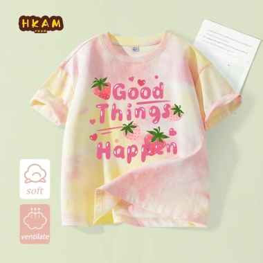 Áo thun bé gái 100% Cotton Tie‑Dye ngắn tay thời trang trẻ em hình dâu tây - chỉ 120.000₫ 6 Áo thun bé gái 100% Cotton Tie‑Dye ngắn tay thời trang trẻ em hình dâu tây - chỉ 120.000₫ 6