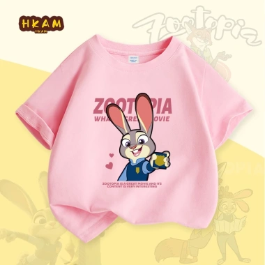 Áo thun bé gái 100% Cotton Zootopia ngắn tay mềm mại thoáng khí in hình Đày 89.000₫