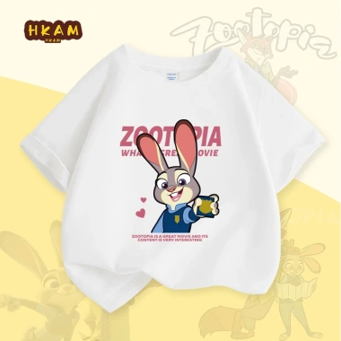 Áo thun bé gái 100% Cotton Zootopia ngắn tay mềm mại thoáng khí in hình Đày 89.000₫