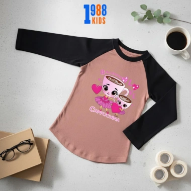 Áo Thun Bé Gái 1.988Kids Tay Dài Raglan Ballerina Cappuchina Cotton 15-38kg 96.000 2