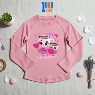 Áo Thun Bé Gái 1.988Kids Tay Dài Raglan Ballerina Cappuchina Cotton 15-38kg 96.000 5