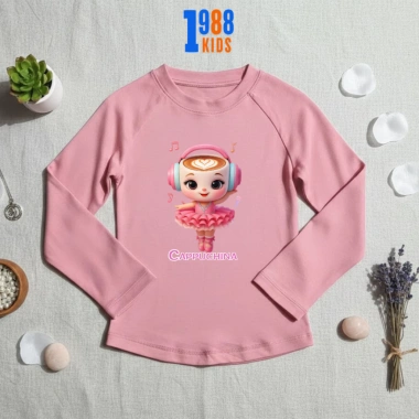 Áo Thun Bé Gái 1.988Kids Tay Dài Raglan Ballerina Cappuchina Cotton 15-38kg 96.000 6