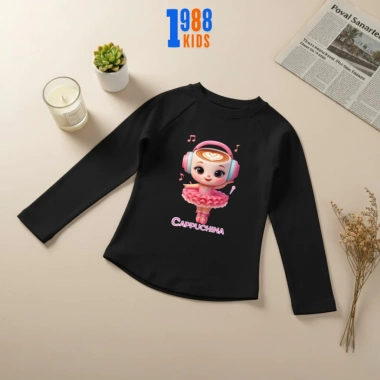 Áo Thun Bé Gái 1.988Kids Tay Dài Raglan Ballerina Cappuchina Cotton 15-38kg 96.000 9