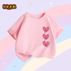 Áo thun bé gái 2.024 HKAM ngắn tay trẻ em in hình trái tim - Giá chỉ 89.000đ