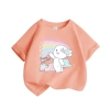Áo thun bé gái 2.024 ngắn tay trẻ em in hình thỏ cầu vồng, mềm thoải, giá 89.000 VNĐ 3