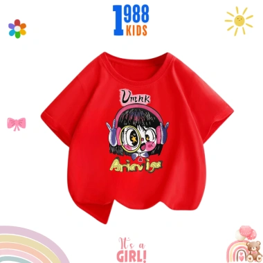 Áo thun bé gái Ariaviga đa màu, cotton thoáng mát, co giãn tốt - Giá 90.000 VNĐ