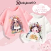 Áo thun bé gái BabyloveGO cổ tròn cotton mềm nhẹ thoáng mát cho bé 1-10 tuổi