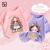Áo thun bé gái BabyloveGO cổ tròn cotton mềm nhẹ thoáng mát cho bé 1-10 tuổi 5