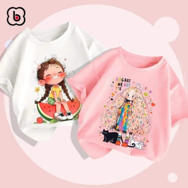 Áo thun bé gái BabyloveGO cotton mềm nhẹ, thoáng mát, 1‑10 tuổi, giảm còn 89.000đ