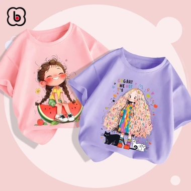 Áo thun bé gái BabyloveGO cotton mềm nhẹ, thoáng mát, 1‑10 tuổi, giảm còn 89.000đ