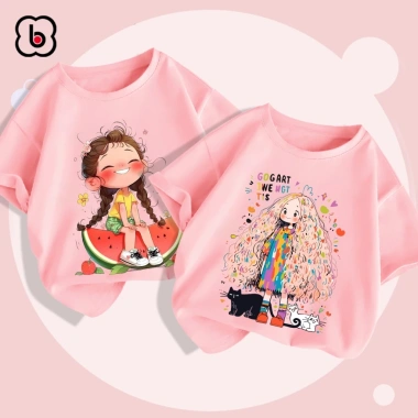 Áo thun bé gái BabyloveGO cotton mềm nhẹ, thoáng mát, 1‑10 tuổi, giảm còn 89.000đ
