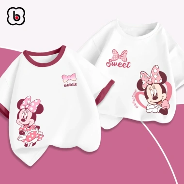 Áo thun bé gái BabyloveGO Disney cộc tay cổ tròn cotton thoáng mát 10‑40kg 119.000đ 7