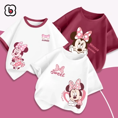 Áo thun bé gái BabyloveGO Disney cộc tay cổ tròn cotton thoáng mát 10‑40kg 119.000đ 9