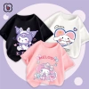 Áo thun bé gái BabyloveGO ngắn tay in hình thỏ dễ thương, khuyến mãi 119k 4