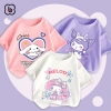 Áo thun bé gái BabyloveGO ngắn tay in hình thỏ dễ thương, khuyến mãi 119k 5