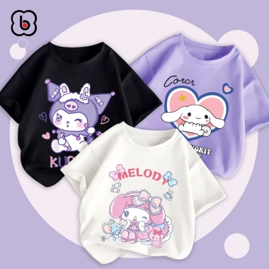 Áo thun bé gái BabyloveGO ngắn tay in hình thỏ dễ thương, khuyến mãi 119k 6