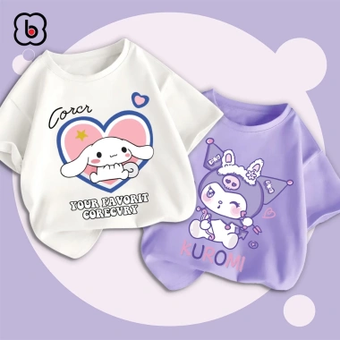 Áo thun bé gái BabyloveGO ngắn tay in hình thỏ dễ thương, khuyến mãi 119k 8