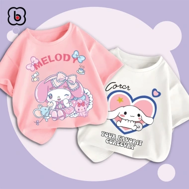 Áo thun bé gái BabyloveGO ngắn tay in hình thỏ dễ thương, khuyến mãi 119k 9