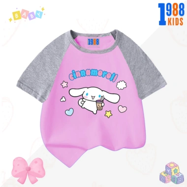 Áo thun bé gái Cinnamoroll Quần thun 1.988Kids co giãn 4 chiều, mặc mát 90.000 VND
