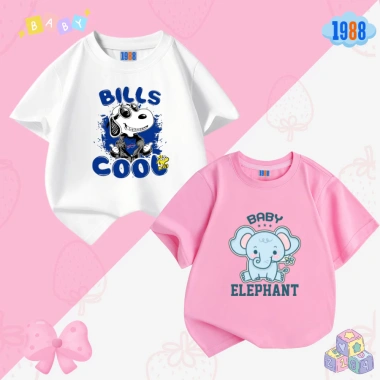 Áo thun bé gái cộc tay cotton co giãn 4 chiều, hình siêu dễ thương, size 15‑40kg, giảm giá 108.000₫ 5